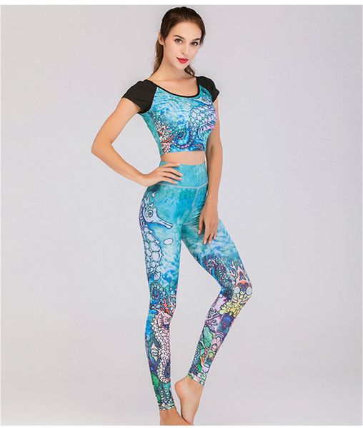 womens designer tracksuits floral printed yoga clothing quick dry 2pcs outfits jogging pants slim sport summer clothing, Gray
womens designer tracksuits floral printed yoga clothing quick dry 2pcs outfits jogging pants slim sport summer clothing, Gray
