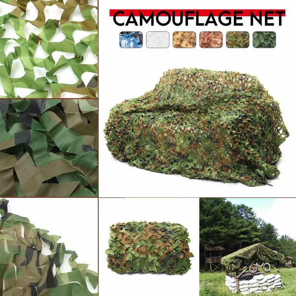 

5m x 2.5m hunting camouflage net woodland army training camo netting car covers tent shade camping sun shelter