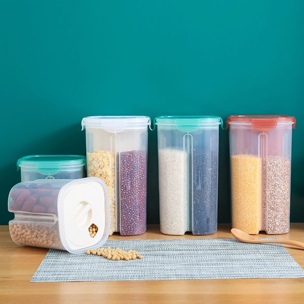 plastic container large capacity stackable sealed cereal storage boxes home kitchen transparent snack storage tank with lid
plastic container large capacity stackable sealed cereal storage boxes home kitchen transparent snack storage tank with lid
