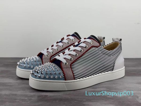 with red bottom sneakers low toe spikes flat red bottom men and women leather sneakers party designer shoes d05, Black
with red bottom sneakers low toe spikes flat red bottom men and women leather sneakers party designer shoes d05, Black