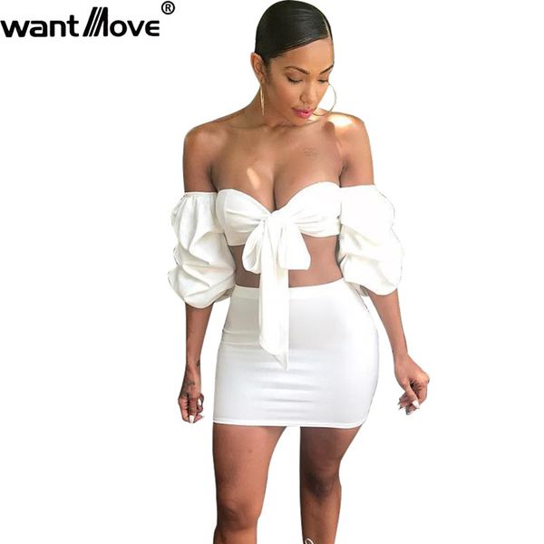 women summer fashion off the shoulder 2 pieces mini dress puff sleeve tie-up club wear dress for women, White;black
women summer fashion off the shoulder 2 pieces mini dress puff sleeve tie-up club wear dress for women, White;black