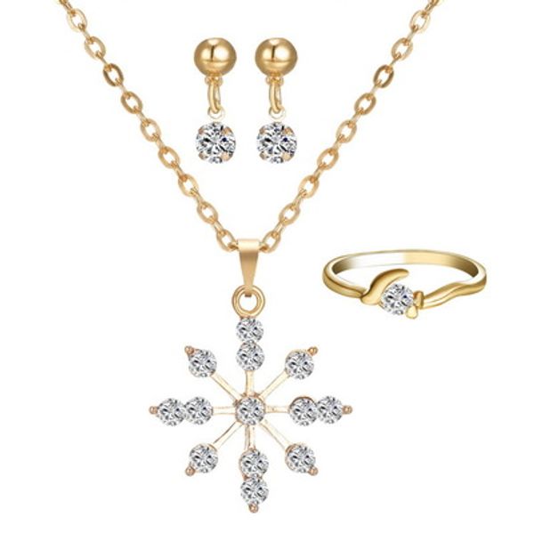christmas snowflower jewelry set alloy drop earrings pendent necklace rings set shiny rhinestone women jewelry charm gifts, Silver
christmas snowflower jewelry set alloy drop earrings pendent necklace rings set shiny rhinestone women jewelry charm gifts, Silver