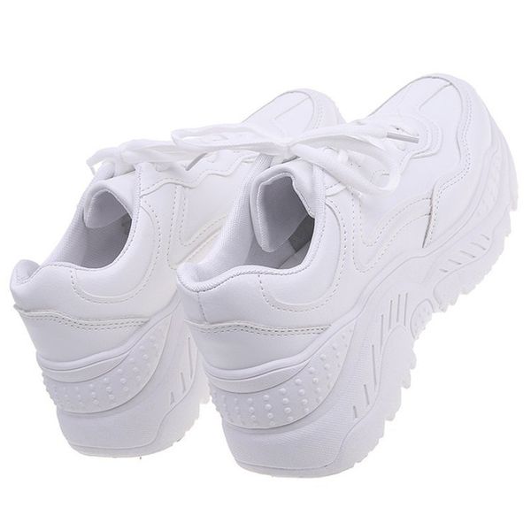 women trainers platform white sneakers plus size 42 fashion comfort pu leather thick sole woman shoes sneakers donna con zeppa, Black
women trainers platform white sneakers plus size 42 fashion comfort pu leather thick sole woman shoes sneakers donna con zeppa, Black
