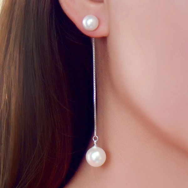 luxury 925 sterling silver long tassel double sides pearl ball drop earrings for women korean earrings jewelry
luxury 925 sterling silver long tassel double sides pearl ball drop earrings for women korean earrings jewelry