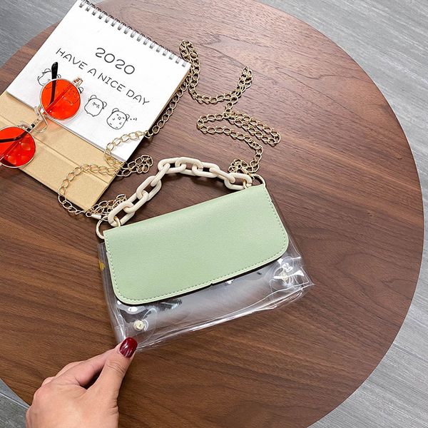 female bag new summer new jelly bag mini transparent envelope chain shoulder messenger handbag simple clutch
female bag new summer new jelly bag mini transparent envelope chain shoulder messenger handbag simple clutch