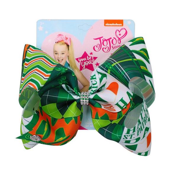jojo siwa bow hairpin new 8 inch st. patrick's day series 6 colors european and american children's headwear, Slivery;white
jojo siwa bow hairpin new 8 inch st. patrick's day series 6 colors european and american children's headwear, Slivery;white