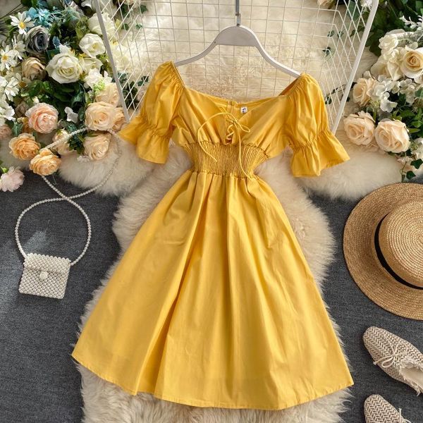 women fashion summer 2020 new female high-waisted thin short sleeve dress square neck vestidos m030, Black;gray
women fashion summer 2020 new female high-waisted thin short sleeve dress square neck vestidos m030, Black;gray