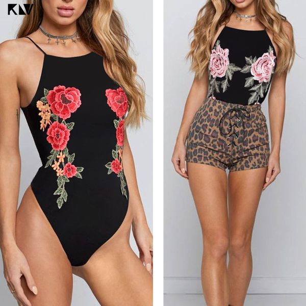 klv sleeveless halter bodysuit backless criss cross strappy bandage romper rose flower embroidery applique front jumpsuit, Black;white
klv sleeveless halter bodysuit backless criss cross strappy bandage romper rose flower embroidery applique front jumpsuit, Black;white