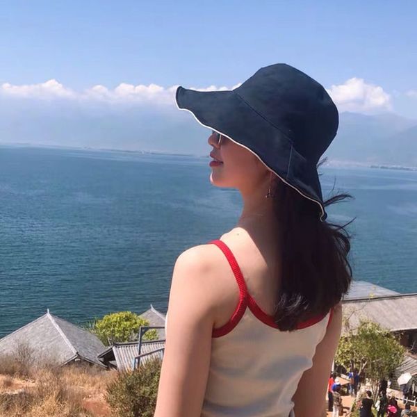 double-sided chic fisherman women's autumn cover fisherman sunscreen big artistic all-match sun hat sunscreen hat, Blue;gray
double-sided chic fisherman women's autumn cover fisherman sunscreen big artistic all-match sun hat sunscreen hat, Blue;gray