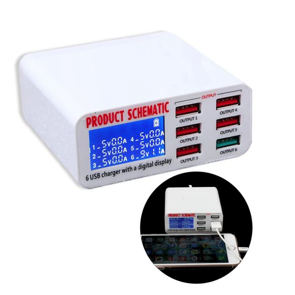 usb charge 3.0 6-port 6a usb charger adapter hub multi port usb hub with charger dock station with lcd display auto detect tech
usb charge 3.0 6-port 6a usb charger adapter hub multi port usb hub with charger dock station with lcd display auto detect tech