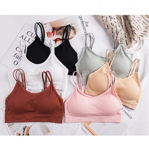 camisoles & tanks casual women underwear shear seamless vest bra slim solid crop without steel ring ladies, Black;white
camisoles & tanks casual women underwear shear seamless vest bra slim solid crop without steel ring ladies, Black;white