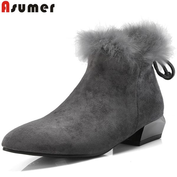 asumer plus size 34-48 fashion autumn winter boots round toe zip flock ankle boots for women low heel ladies elegant, Black
asumer plus size 34-48 fashion autumn winter boots round toe zip flock ankle boots for women low heel ladies elegant, Black
