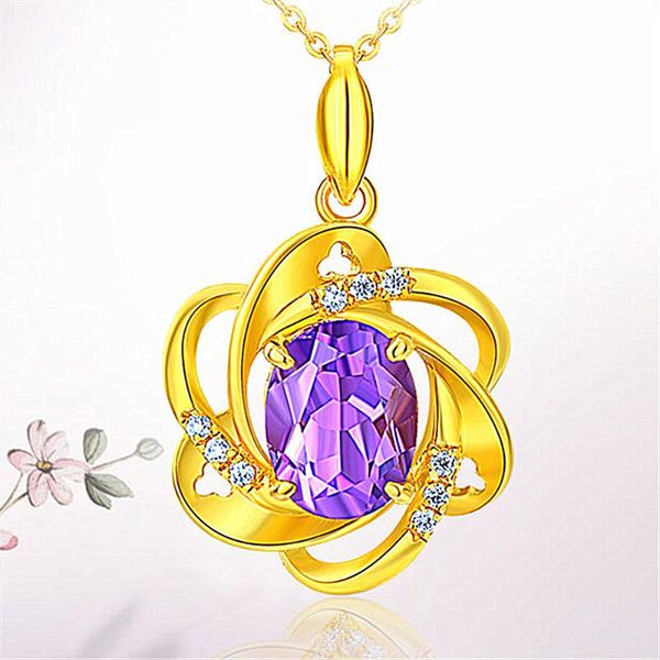 fashion flower purple crystal amethyst gemstones diamond pendant necklaces women 14k gold color choker jewelry bijoux party gift, Silver
fashion flower purple crystal amethyst gemstones diamond pendant necklaces women 14k gold color choker jewelry bijoux party gift, Silver