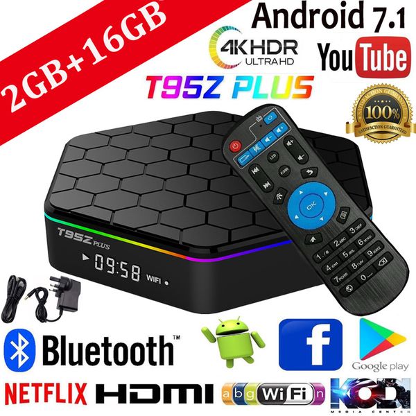 

2 ГБ 16 ГБ T95Z Plus Smart TV Box Amlogic S912 Octa Core Android 7.1 ТВ-КОРОБКА 2.4 Г / 5 ГГц Wi-Fi BT4.0 4K