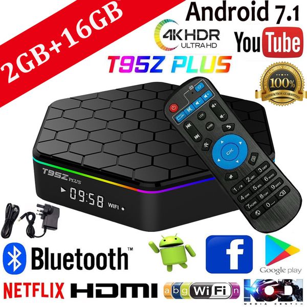 

2 ГБ 16 ГБ T95Z Plus Smart TV Box Amlogic S912 Octa Core Android 7.1 ТВ-КОРОБКА 2.4 Г / 5 ГГц Wi-Fi BT4.0 4K