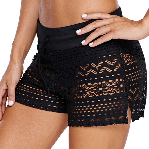 new women swim bottom lace hollow out solid high waist swim shorts pants swimwear black bottom summer holiday, White;black
new women swim bottom lace hollow out solid high waist swim shorts pants swimwear black bottom summer holiday, White;black