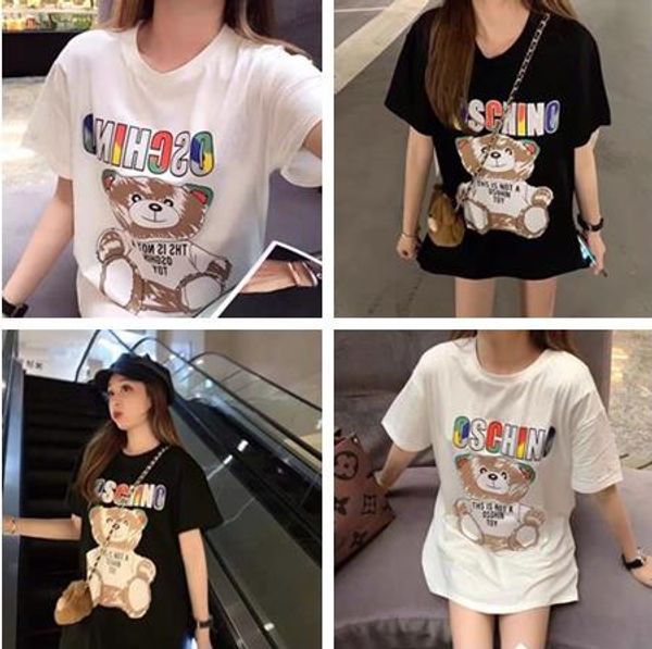 2019 new summer black/white/ t-shirt women t-shirt short sleeve tshirt mens womens bear print tees
2019 new summer black/white/ t-shirt women t-shirt short sleeve tshirt mens womens bear print tees