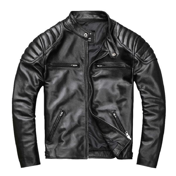 2019 black men slim fit american motorcycle leather jacket plus size 4xl genuine cowhide short biker leather coat ing
2019 black men slim fit american motorcycle leather jacket plus size 4xl genuine cowhide short biker leather coat ing