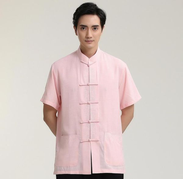 2020 new chinese tai chi solid pink single breasted man short sleeve casual shirts cotton linen clothing -3xxl 2713, White;black
2020 new chinese tai chi solid pink single breasted man short sleeve casual shirts cotton linen clothing -3xxl 2713, White;black