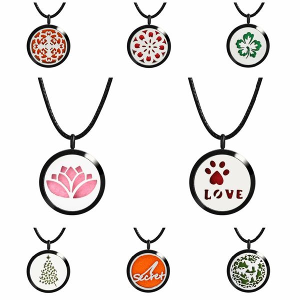 love lotus flower 30mm black color stainless steel diffuser necklace pendant perfume locket women 10 pads gift, Silver
love lotus flower 30mm black color stainless steel diffuser necklace pendant perfume locket women 10 pads gift, Silver