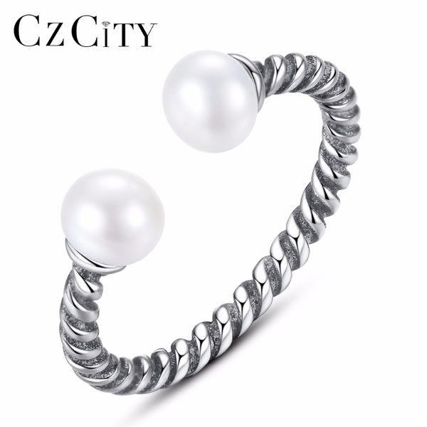 czcity 100% 925 sterling silver twisted rope of love, silver pearl open finger rings for women engagement jewelry, Golden;silver
czcity 100% 925 sterling silver twisted rope of love, silver pearl open finger rings for women engagement jewelry, Golden;silver
