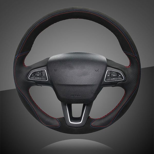 

auto braid on the steering wheel cover for focus 3 2015-2018 kuga 2016-2018 escape 2017 car steering wheel covers leather