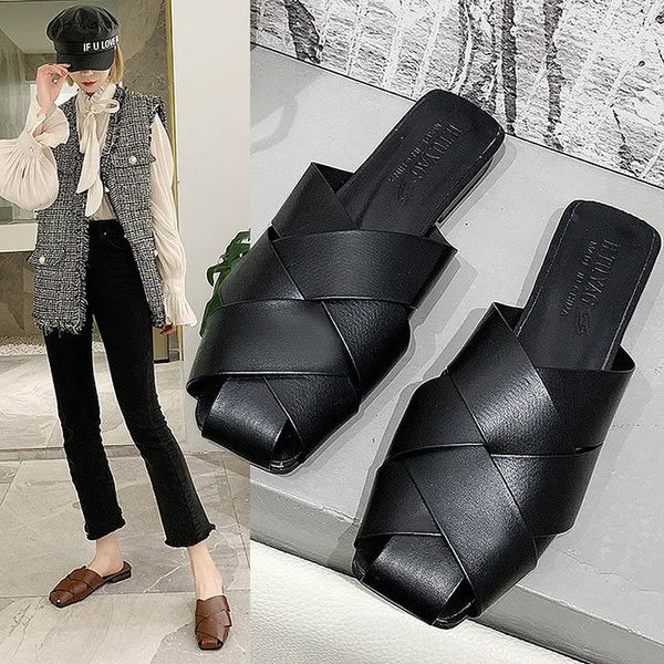 women spring summer flat weave slippers fashion square toe pu slides girls outside cozy non -slippery shoe female leisure slipper, Blue;gray
women spring summer flat weave slippers fashion square toe pu slides girls outside cozy non -slippery shoe female leisure slipper, Blue;gray