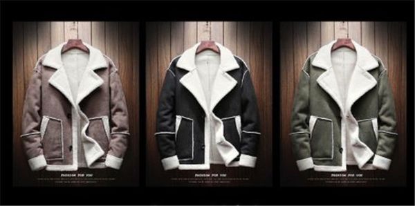 panelled designer mens lamb jackets long sleeve lapel neck mens winter coats fashion males warm jackets, Black;brown
panelled designer mens lamb jackets long sleeve lapel neck mens winter coats fashion males warm jackets, Black;brown