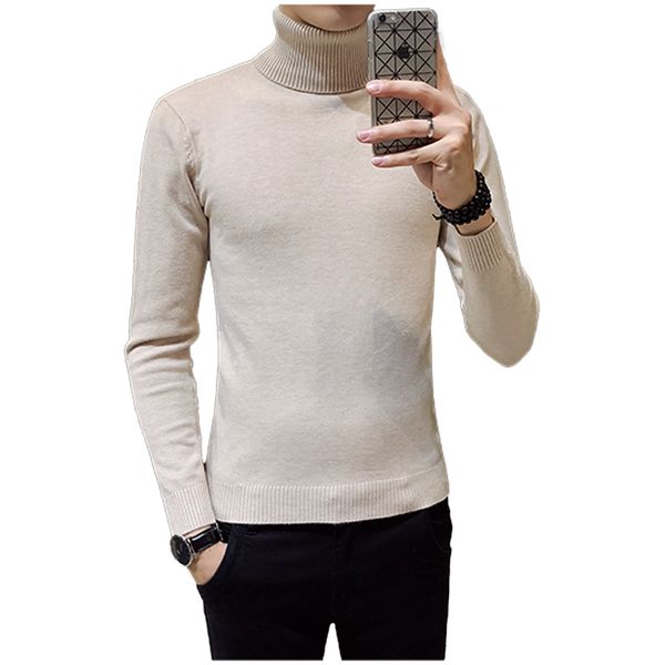 autumn winter business high collar men's sweater korean casual pullover men's knit slim long-sleeved plus size clothing, White;black
autumn winter business high collar men's sweater korean casual pullover men's knit slim long-sleeved plus size clothing, White;black