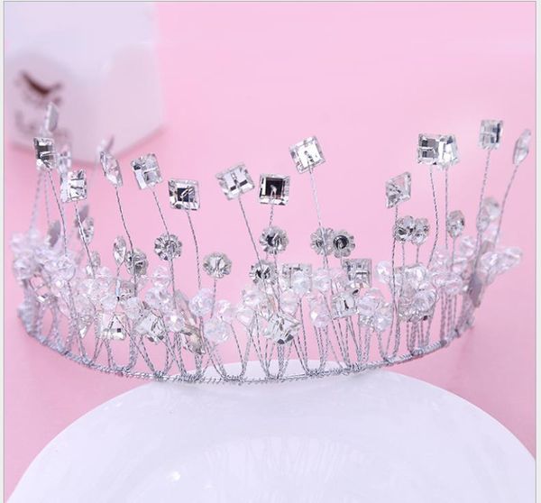 2019 korean bridal tiara exquisite handmade crystal diamond soft crown korean wedding wedding dress wedding hair accessories, Silver
2019 korean bridal tiara exquisite handmade crystal diamond soft crown korean wedding wedding dress wedding hair accessories, Silver