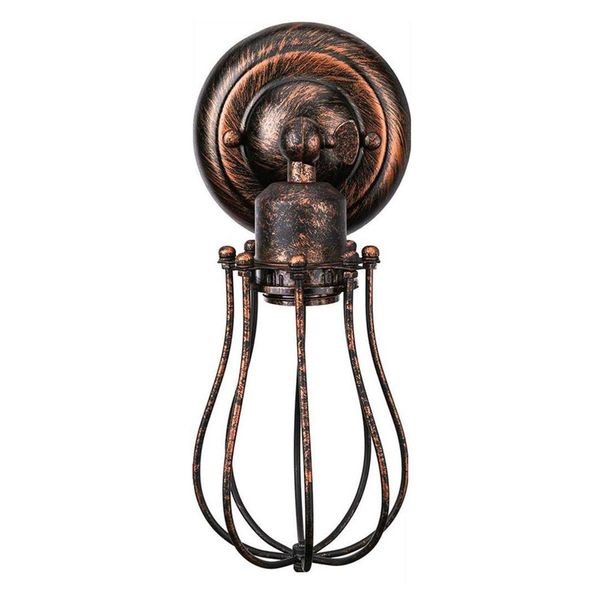 

2pcs loft retro lamp creative cage iron wall light e27 indoor dining room restaurant aisle corridor pub cafe wall lamp sconce