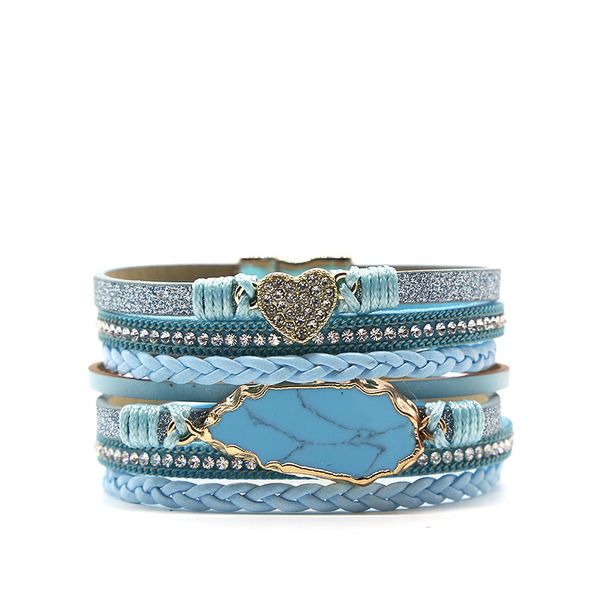 luxury designer jewelry women bracelets natural stone magnet buckle pu leather multilayer men bracelet charm bracelet ne1144, Golden;silver
luxury designer jewelry women bracelets natural stone magnet buckle pu leather multilayer men bracelet charm bracelet ne1144, Golden;silver