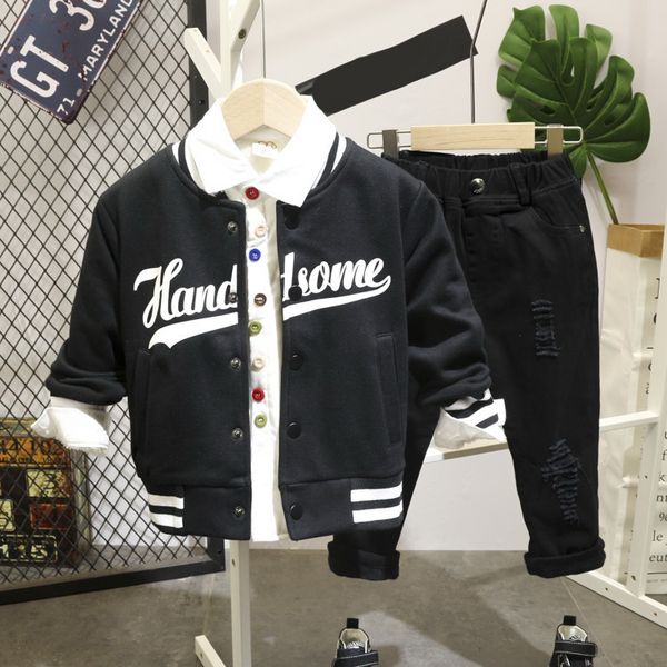 boys clothes plush baseball jacket + plush shirt + pants 3pcs cotton suits children clothing sets toddler brand tracksuits, White
boys clothes plush baseball jacket + plush shirt + pants 3pcs cotton suits children clothing sets toddler brand tracksuits, White