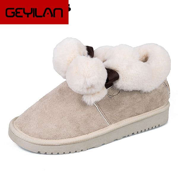 size 35-40 girls lace-up bowknot snow boots female faux fur ankle high boot woman flat heels shoes women winter warm shoe, Black
size 35-40 girls lace-up bowknot snow boots female faux fur ankle high boot woman flat heels shoes women winter warm shoe, Black