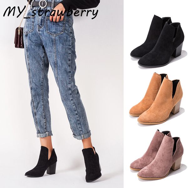 european and american-style fashion boots womens 2020 new solid color short boots casual pointed toes high heels large size 36-43, Black
european and american-style fashion boots womens 2020 new solid color short boots casual pointed toes high heels large size 36-43, Black