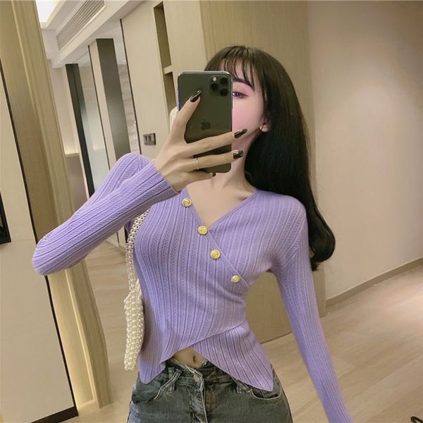 2020 early autumn new scheming design sense minority v-neck irregular slim all-match long-sleeved sweater women, White
2020 early autumn new scheming design sense minority v-neck irregular slim all-match long-sleeved sweater women, White