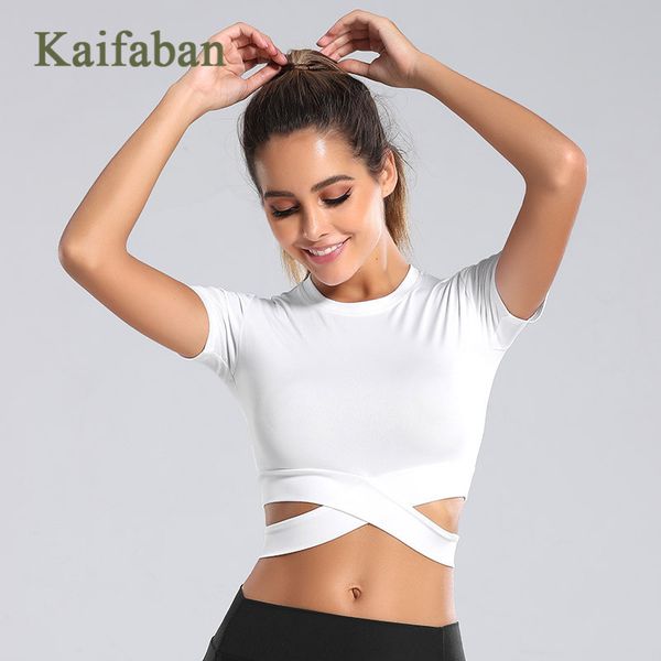 women cross design crop sports 2020 slim t-shirt quick-drying sports fitness gym clothes yoga wear running short sleeve, White;red
women cross design crop sports 2020 slim t-shirt quick-drying sports fitness gym clothes yoga wear running short sleeve, White;red