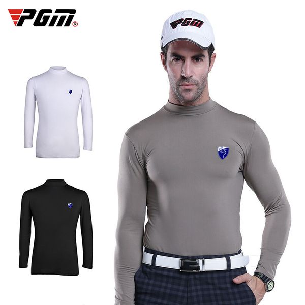 swirling pgm golf wear bottoming shirt winter men's long sleeve cotton golf t-shirt ing, Black;blue 
swirling pgm golf wear bottoming shirt winter men's long sleeve cotton golf t-shirt ing, Black;blue