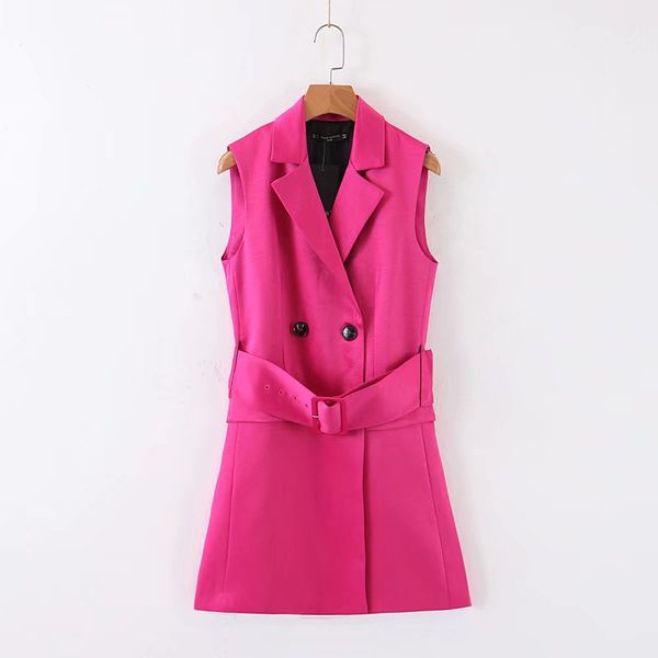 women fashion candy color double breasted casual slim vest blazer office lady business outwear sashes suits chic coat ct227, White;black
women fashion candy color double breasted casual slim vest blazer office lady business outwear sashes suits chic coat ct227, White;black