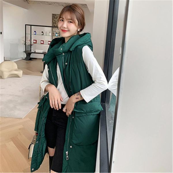 2020 winter new down long vest women outerwear sleeveless female korean fashion warm hooded jacket waistcoat autumn parkas, Black;white
2020 winter new down long vest women outerwear sleeveless female korean fashion warm hooded jacket waistcoat autumn parkas, Black;white