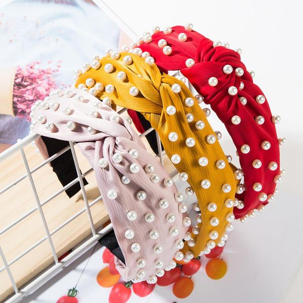 jouval fashion cross knot cloth hairband with pearl headband hair hoop for women girls vintage wedding hair accessories jewelry, Golden;white
jouval fashion cross knot cloth hairband with pearl headband hair hoop for women girls vintage wedding hair accessories jewelry, Golden;white