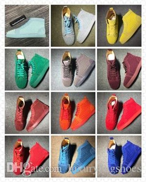 fashioninshoes junior spikes orlato men's flat suede leather red bottom sneaker studded red sole shoes rivets colorful aurelien flat 35, Black
fashioninshoes junior spikes orlato men's flat suede leather red bottom sneaker studded red sole shoes rivets colorful aurelien flat 35, Black