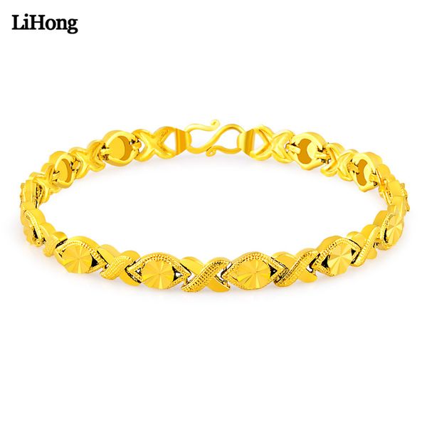 24k gold color eye shape bracelet for women vintage gold chain bracelet jewelry gift high quality, Black
24k gold color eye shape bracelet for women vintage gold chain bracelet jewelry gift high quality, Black