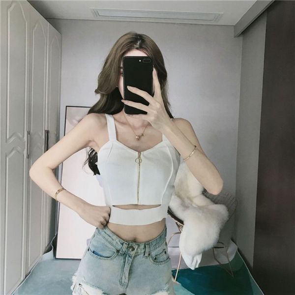 women summer sleeveless knitted crop zipper up v-neck solid color cami sweater cutout waist slim vest clubwear, Gray;blue
women summer sleeveless knitted crop zipper up v-neck solid color cami sweater cutout waist slim vest clubwear, Gray;blue