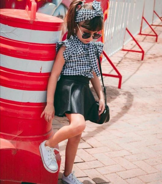 baby girl skirts set summer toddler kids newborn pleated sleeve plaid shirt pu leather tutu skirts outfit streetwear, White
baby girl skirts set summer toddler kids newborn pleated sleeve plaid shirt pu leather tutu skirts outfit streetwear, White
