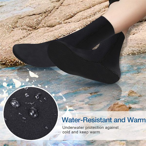 1 pair 3mm swimming boot neoprene socks wetsuit neoprene diving socks beach for snorkeling fishing water sports#1106g5, Black
1 pair 3mm swimming boot neoprene socks wetsuit neoprene diving socks beach for snorkeling fishing water sports#1106g5, Black