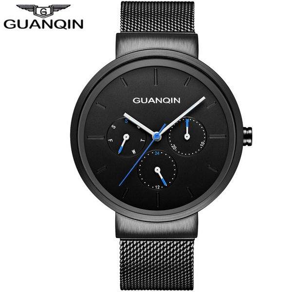 guanqin brand luxury watches men business casual mesh strap clock men's fashion stainless steel quartz watch relogio masculino, Slivery;brown
guanqin brand luxury watches men business casual mesh strap clock men's fashion stainless steel quartz watch relogio masculino, Slivery;brown