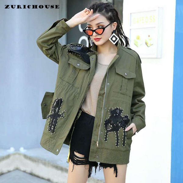 zurichouse 2020 women's windbreaker coat spring fashion appliques beading design casual loose fit short trench woman, Tan;black
zurichouse 2020 women's windbreaker coat spring fashion appliques beading design casual loose fit short trench woman, Tan;black