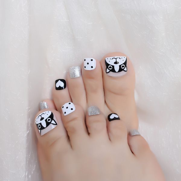 fashion lovely bear cartoon design false toenail tips set silver glitter french full cover fake toe nail manicure decoration, Red;gold
fashion lovely bear cartoon design false toenail tips set silver glitter french full cover fake toe nail manicure decoration, Red;gold