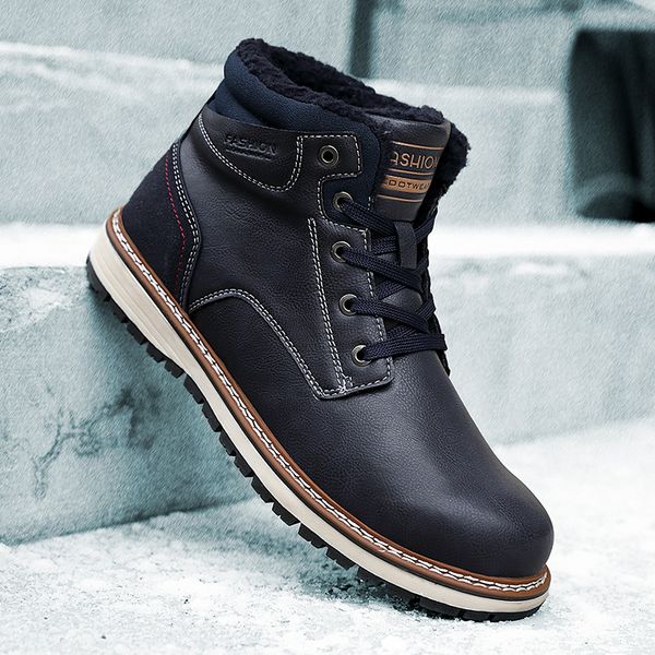 big size new men boots high men winter snow boots warm fur&plush lace up fashion cotton shoes big size sneakers, Black
big size new men boots high men winter snow boots warm fur&plush lace up fashion cotton shoes big size sneakers, Black